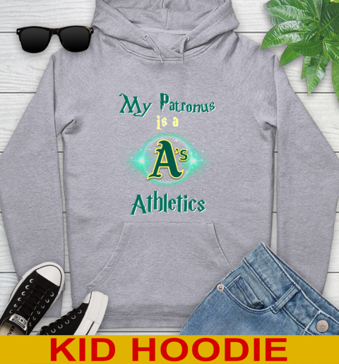 MLB Baseball Harry Potter My Patronus Is A Oakland Athletics Youth Hoodie 6
