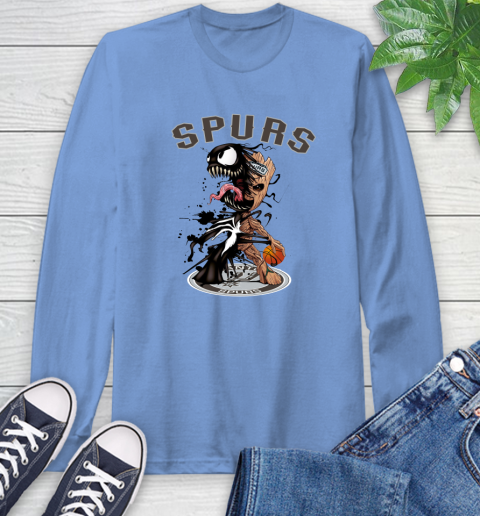 NBA San Antonio Spurs Basketball Venom Groot Guardians Of The Galaxy Long Sleeve T-Shirt 11