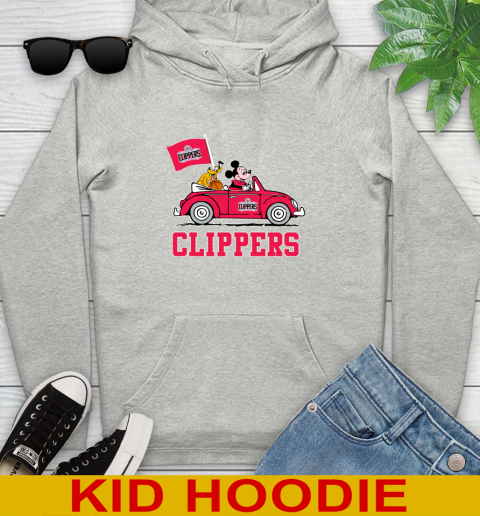 NBA Basketball LA Clippers Pluto Mickey Driving Disney Shirt Youth Hoodie