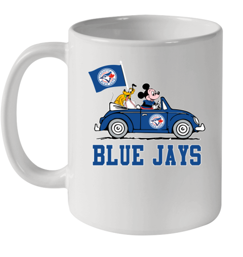MLB Baseball Toronto Blue Jays Pluto Mickey Driving Disney Shirt Ceramic Mug 11oz