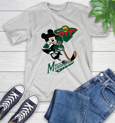 NHL Minnesota Wild Mickey Mouse Disney Hockey T Shirt T-Shirt 1