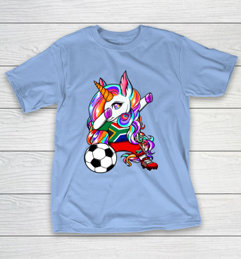 Dabbing Unicorn South Africa Soccer Fans Jersey Football T-Shirt 11