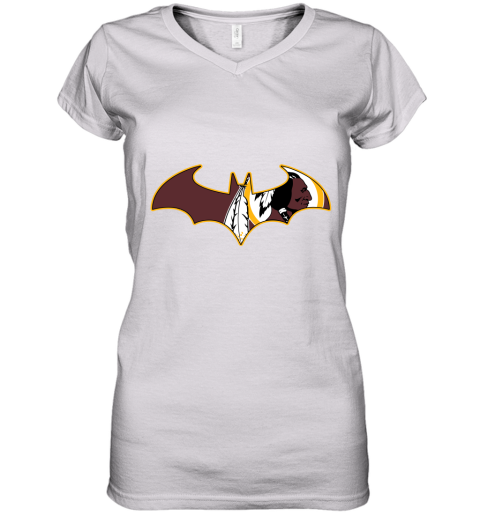 We Are The Washington Redskins Batman NFL Mashup Shirts Women's V-Neck T-Shirt