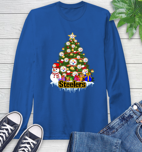 Pittsburgh Steelers Merry Christmas NFL Football Sports Long Sleeve T-Shirt 9