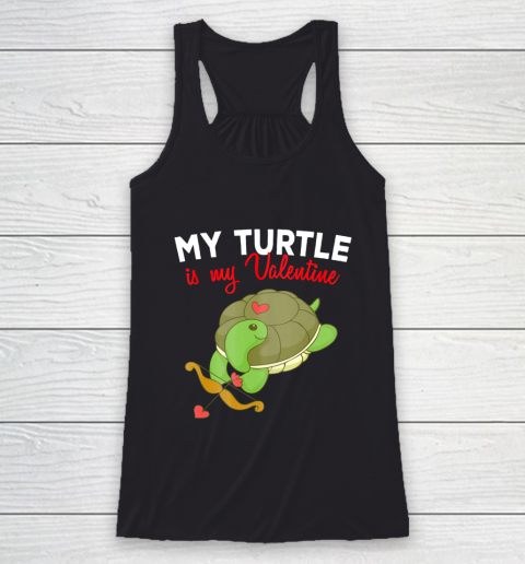 Turtle Valentine T Shirt Sea Turtle Cupid Valentines Day Racerback Tank
