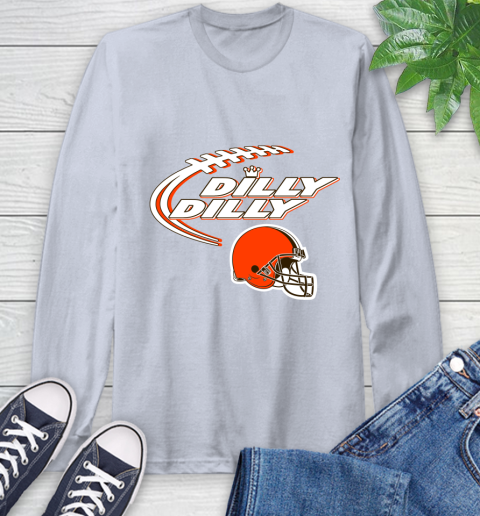 NFL Cleveland Browns Dilly Dilly Football Sports Long Sleeve T-Shirt 6