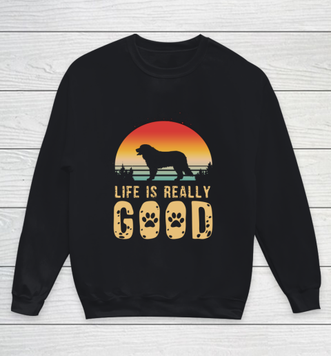 Dog Mom Shirt Life Is Really Good Bernese Mountain Dog Dog Mom Gift Youth Sweatshirt