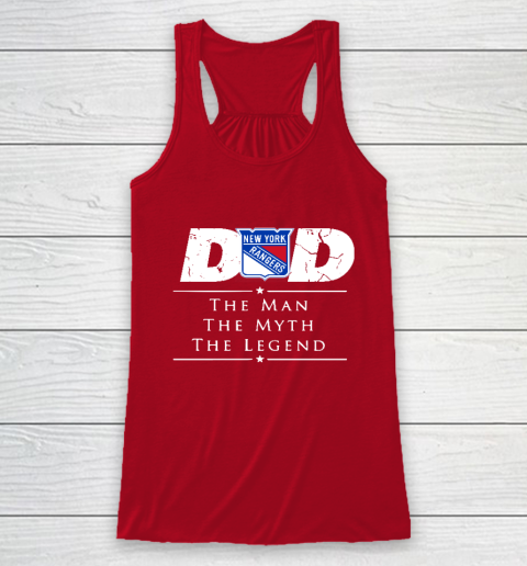 New York Rangers NHL Ice Hockey Dad The Man The Myth The Legend Racerback Tank 4