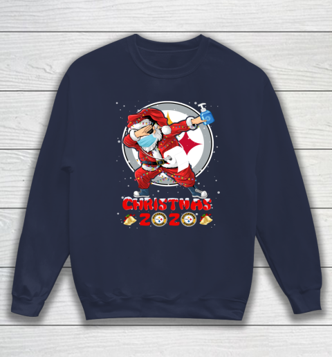 Pittsburgh Steelers Funny Santa Claus Dabbing Christmas 2020 NFL Sweatshirt 2