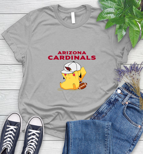 NFL Pikachu Football Sports Arizona Cardinals Women's T-Shirt 5