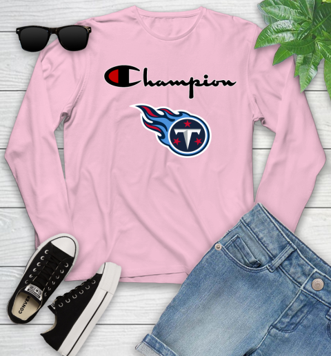 NFL Football Tennessee Titans Champion Shirt Youth Long Sleeve 8