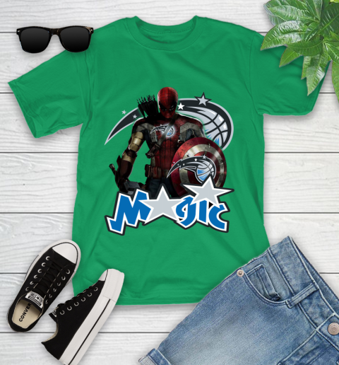 Philadelphia 76ers NBA Basketball Captain America Thor Spider Man Hawkeye Avengers Youth T-Shirt 6