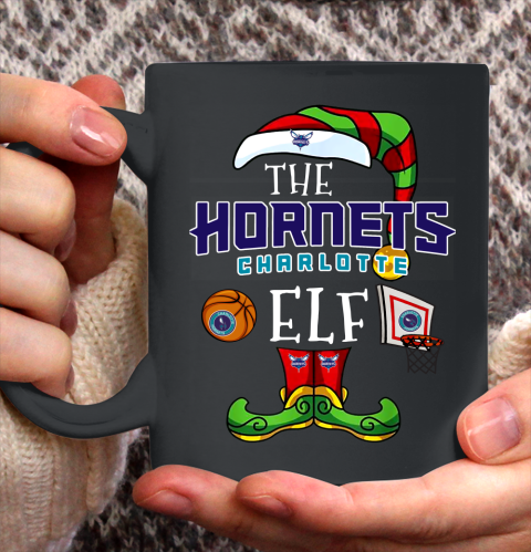 Charlotte Hornets Christmas ELF Funny NBA Ceramic Mug 11oz