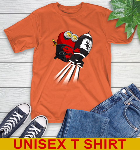 MLB Baseball Chicago White Sox Deadpool Minion Marvel Shirt T-Shirt 4
