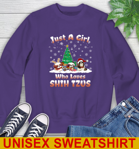 Christmas Just a girl who love shih tzus dog pet lover 169