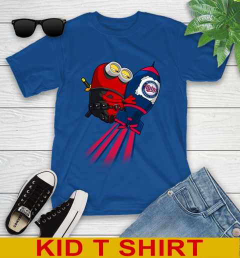 MLB Baseball Minnesota Twins Deadpool Minion Marvel Shirt Youth T-Shirt 10