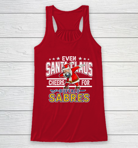 Buffalo Sabres Even Santa Claus Cheers For Christmas NHL Racerback Tank 4