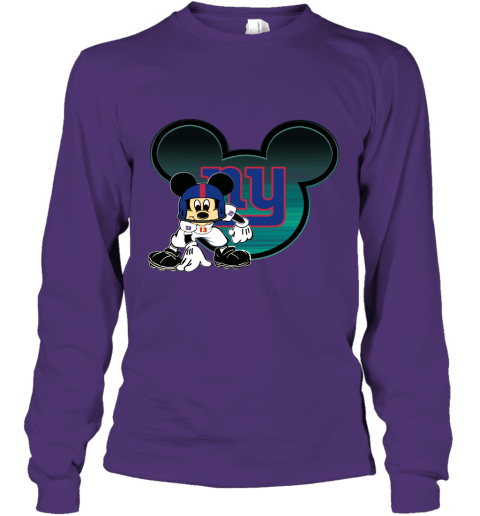 NFL New York Giants Mickey Mouse Disney Football T Shirt QUP2xVxU2Wx long sleeve tee 14 95 151514 front purple