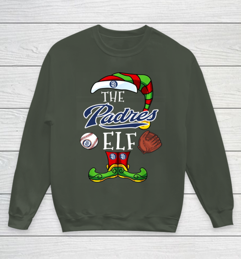 San Diego Padres Christmas ELF Funny MLB Youth Sweatshirt 8