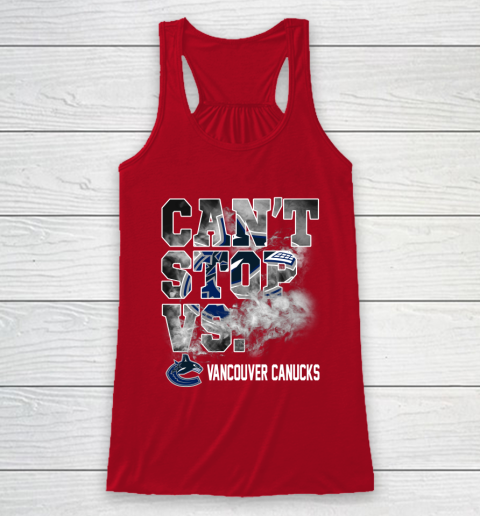 NHL Vancouver Canucks Hockey Can't Stop Vs Racerback Tank 4