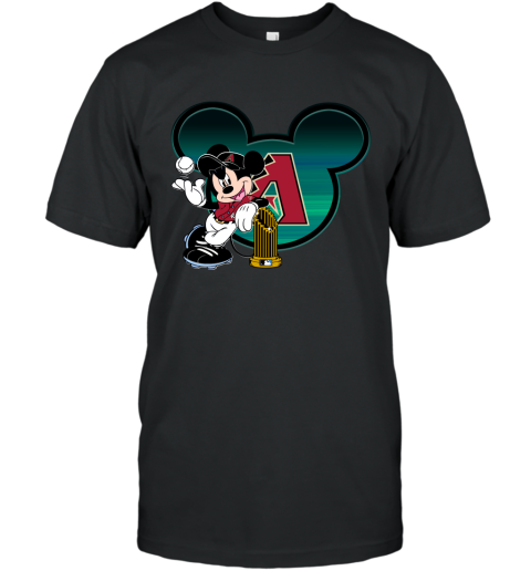 MLB Arizona Diamondbacks The Commissioner's Trophy Mickey Mouse Disney Baseball T Shirt Mu78UwTOXmy classic t shirt 2 95 151514 front black