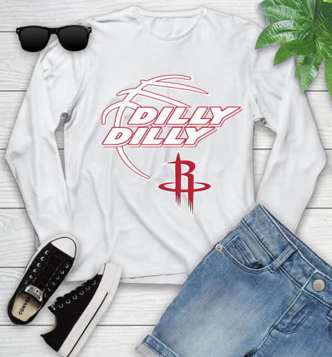 NBA Houston Rockets Dilly Dilly Basketball Sports Youth Long Sleeve
