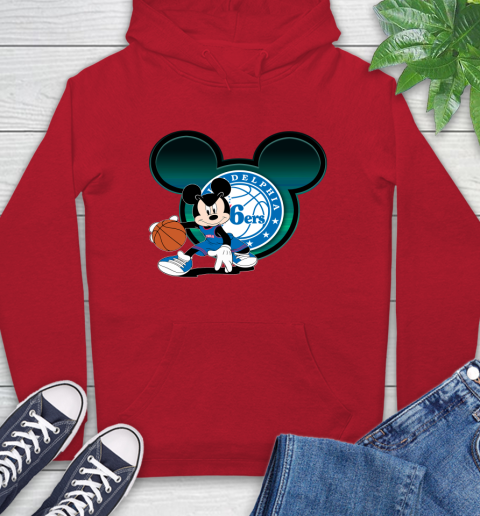 NBA Philadelphia 76ers Mickey Mouse Disney Basketball Hoodie 10