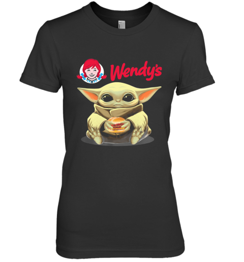 Wendy'S Baby Yoda Hug Hamburger Premium Women's T-Shirt