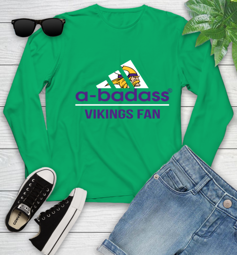 Minnesota Vikings NFL Football A Badass Adidas Adoring Fan Sports (1) Youth Long Sleeve 7