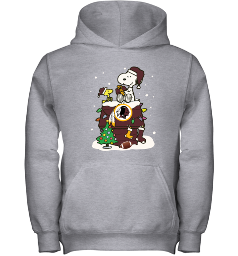 A Happy Christmas With Washington Redskins Snoopy Youth Hoodie