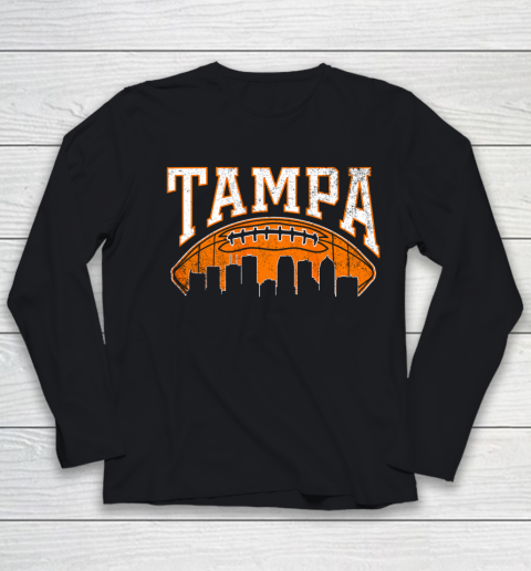 Vintage Tampa Bay Football Skyline Youth Long Sleeve