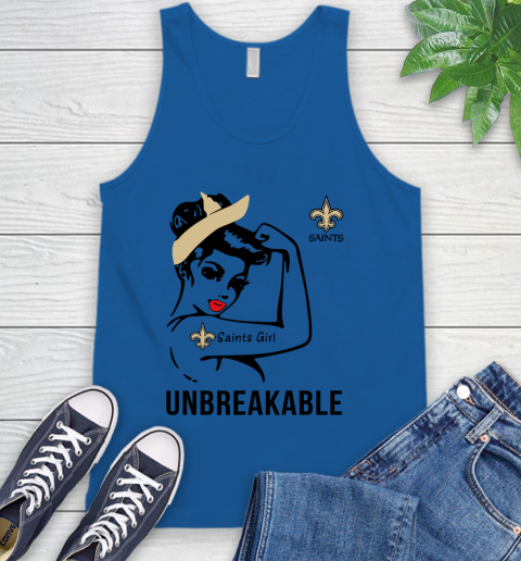 NFL New Orleans Saints Girl Unbreakable Football Sports Tank Top 3