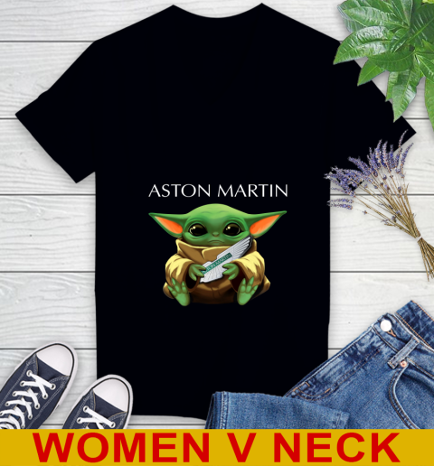 Star Wars Baby Yoda Hugs Aston Martin Car Shirt 73