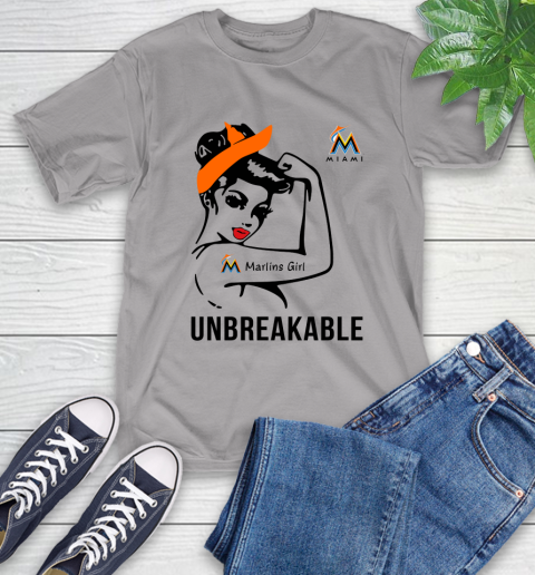 MLB Miami Marlins Girl Unbreakable Baseball Sports T-Shirt 4