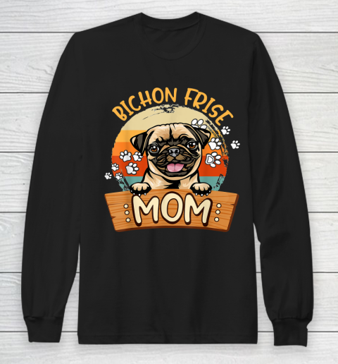 Cute Pug Dog Mom Funny Dog Lovers Long Sleeve T-Shirt
