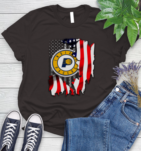 Indiana Pacers NBA Basketball American Flag Women's T-Shirt 12 Indiana Pacers NBA Basketball American Flag Women's T-Shirt - Image 12