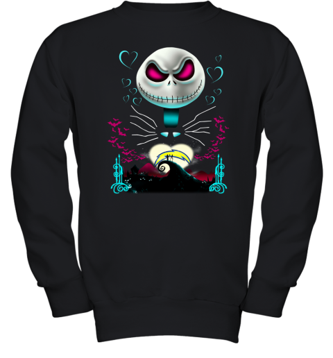 NFL Los Angeles Chargers Jack Skellington Sally The Nightmare Before Christmas Football zzJvT0DHZ2E youth sweatshirt 47 95 151514 front black
