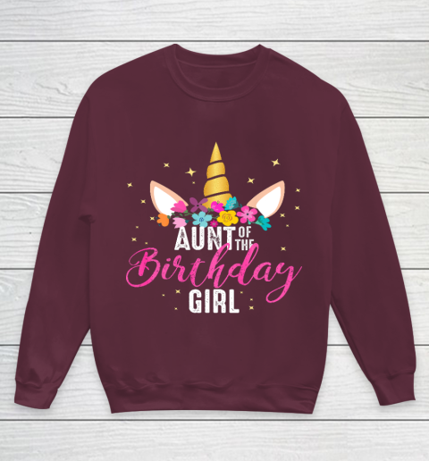 Aunt Of The Birthday Girl Aunt Gift Unicorn Birthday T-Shirt Aunt Of The Birthday Girl Aunt Gift Unicorn Birthday T-Shirt