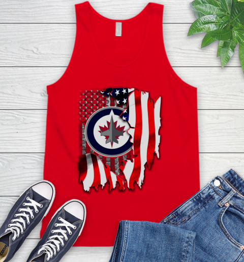 Winnipeg Jets NHL Hockey American Flag Tank Top 5