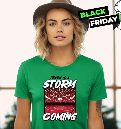 myyq there is storm coming basketball stadium ladies t shirt 20 front irish green