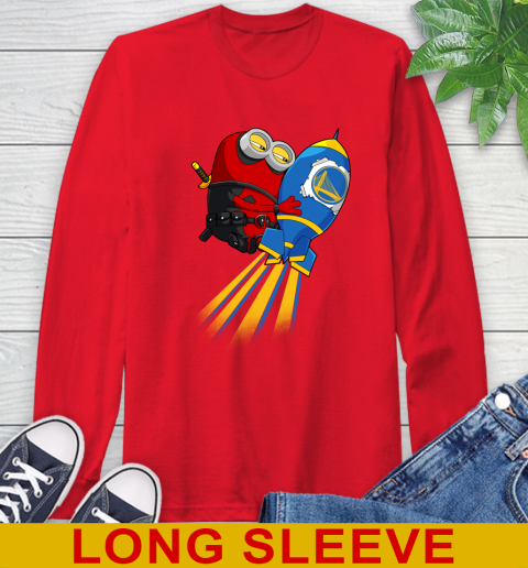 NBA Basketball Golden State Warriors Deadpool Minion Marvel Shirt Long Sleeve T-Shirt 12
