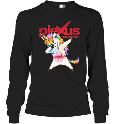Unicorn Mask Dabbing Plexus Worldwide Long Sleeve T-Shirt