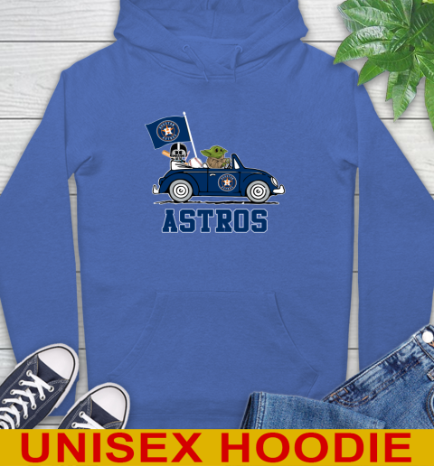 MLB Baseball Houston Astros Darth Vader Baby Yoda Driving Star Wars Shirt Hoodie 9