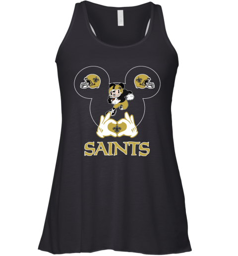 I Love The Saints Mickey Mouse New Orleans Saints Racerback Tank