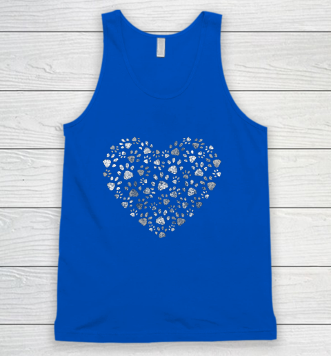 Dog Mom T Shirt Cool Paw Print Heart Women Men Dog Lovers Tank Top 4