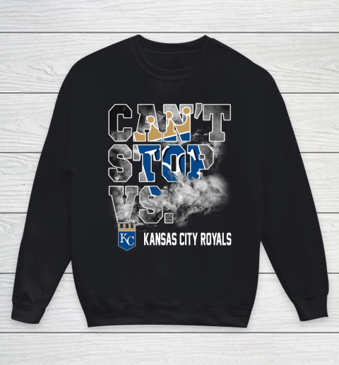 MLB Kansas City Royals Baseball Can't Stop Vs Kansas City Royals Youth Sweatshirt