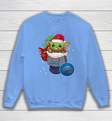 Orlando Magic Christmas Baby Yoda Star Wars Funny Happy NBA Sweatshirt 9