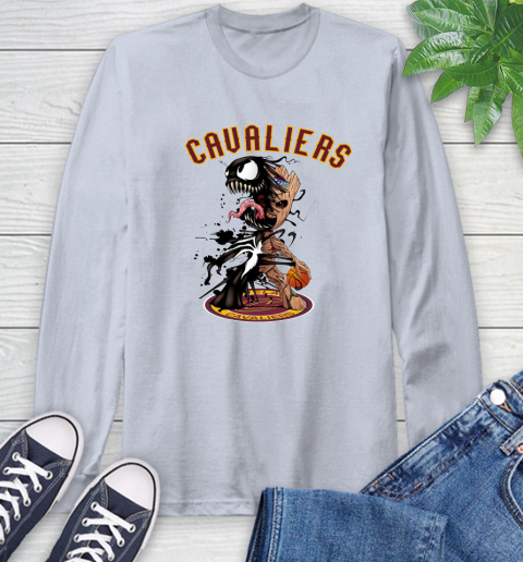 NBA Cleveland Cavaliers Basketball Venom Groot Guardians Of The Galaxy Long Sleeve T-Shirt 6