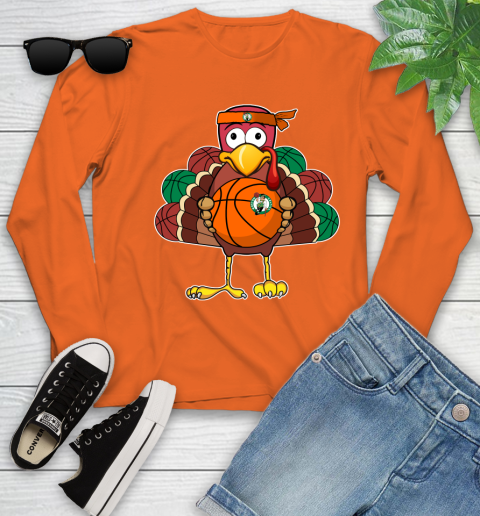 Boston Celtics Turkey thanksgiving day Youth Long Sleeve 4