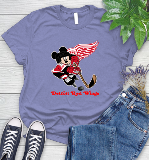 NHL Detroit Red Wings Mickey Mouse Disney Hockey T Shirt Women's T-Shirt 11